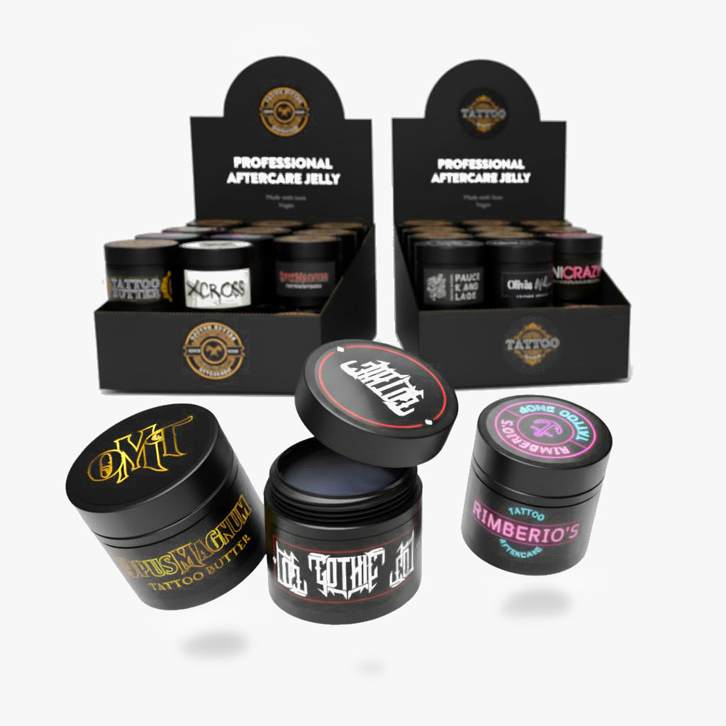 maligo® Aftercare Jelly Tray and Tins with different logo. 